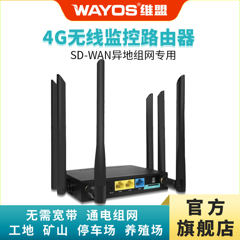 Sdwan Monitors Remote Networking, Weimeng 4g Sim Card Wireless Router, Three-Network Wired Connection, No Broadband Required, Mobile Industrial Office Router G150/Sd-5