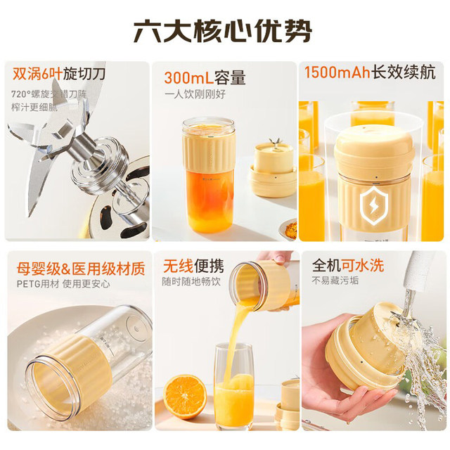 Joyoung Portable Mini Juicer Cup Fresh Juice Maker Fruit and Vegetable Smoothie Cup 2026 New Model