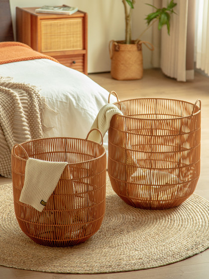 Dirty clothes basket, dirty clothes storage basket, household dirty clothes basket, laundry basket, bathroom imitation rattan basket, light luxury and good looks