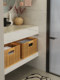 Woven Storage Basket under the Bathroom Cabinet, Hotel-Style Bathroom Storage Box, Imitation Rattan Storage Basket, Storage Basket, Storage Basket