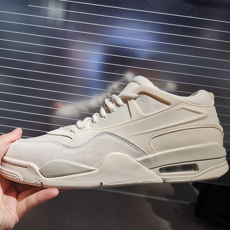 New Air J4 Rm Couple Shoes, Sports Men's Shoes, Low-Top Basketball Shoes, Off-White Women's Shoes, Black Warrior Sneakers for Men