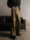 HANY niche high-end ອອກແບບສູງ street straight draped trousers ແບບເກົາຫຼີ trendy ບໍ່ມີທາດເຫຼັກ trousers ສູງ flared