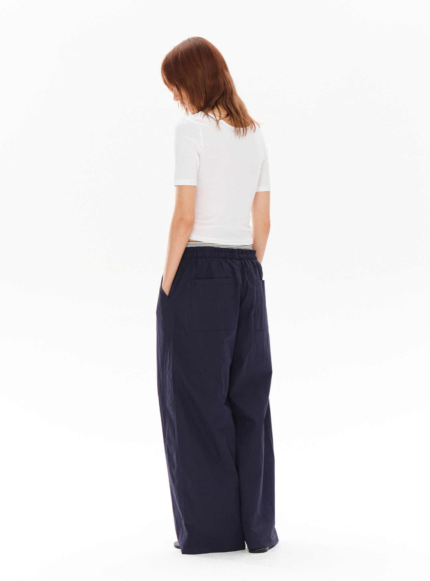 COSTUSTOOT Tencel Reversible Twist Back Cropped Tee