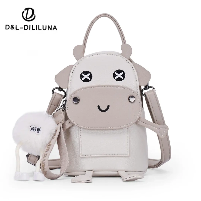 D&L-Dilinuna Original Cute Cow-Shaped Fashionable One-Shoulder Crossbody Phone Bag D&L-Dilinuna Original Cute Cow-Shaped Fashionable One-Shoulder Crossbody Phone Bag