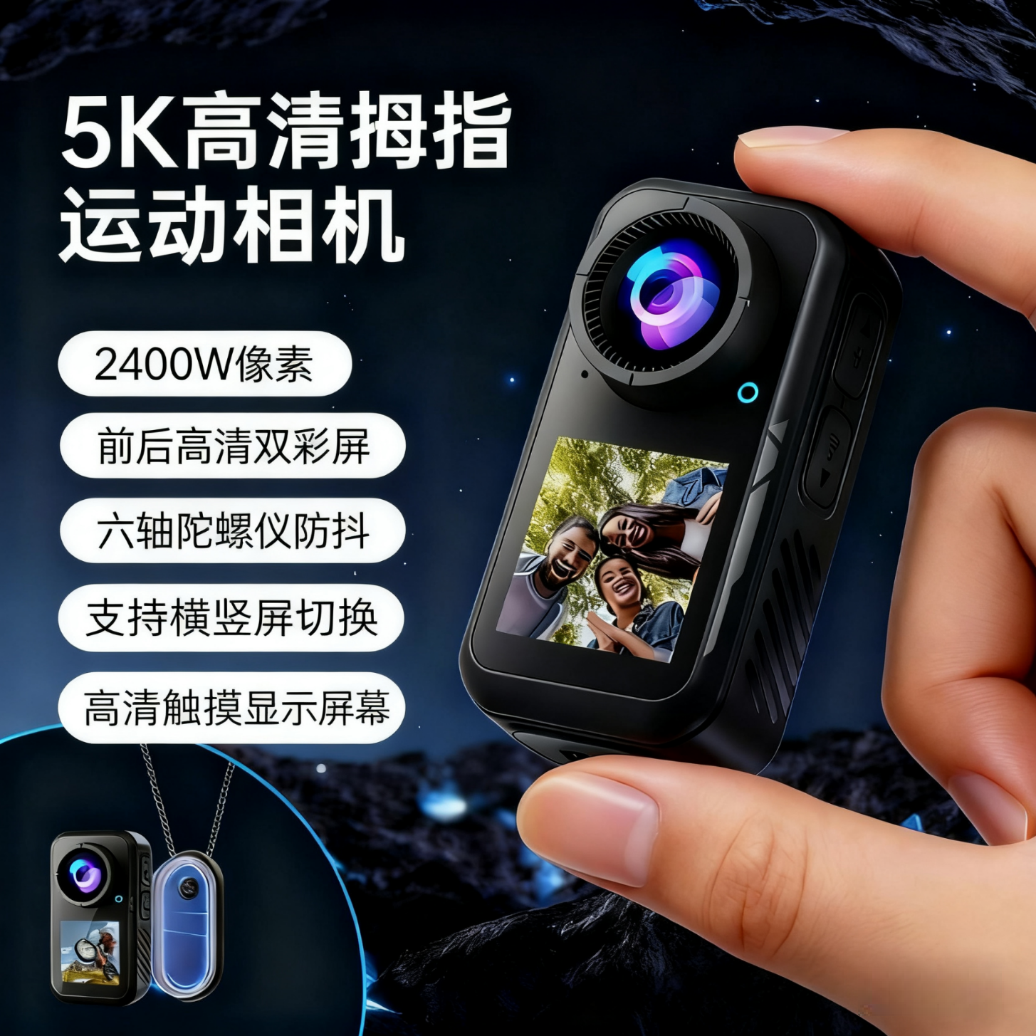 Спортивная камера Mo Xueqing 5K HD с антишоком для езды на мотоцикле, видеоблог, регистратор, мини-камера