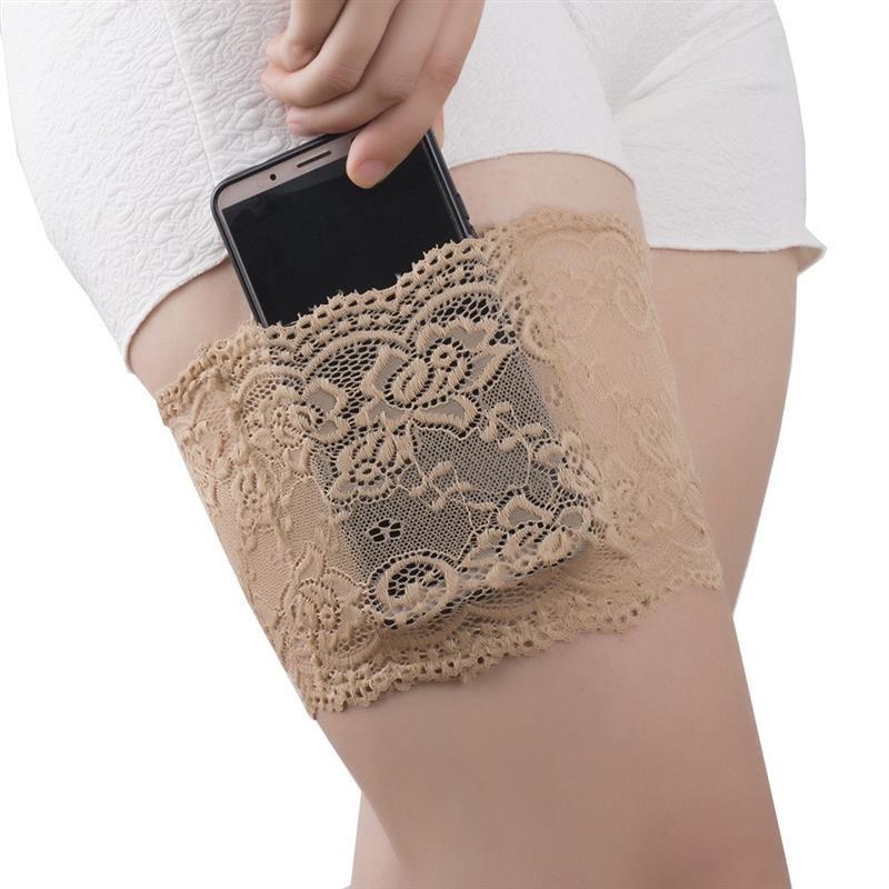 Inner Thigh Anti-Friction Straps, Leg Decorations, Leg Rings, Lace Leg Straps, Sexy Anti-Wear Thigh Artifact Flap Pocket Pants Garters