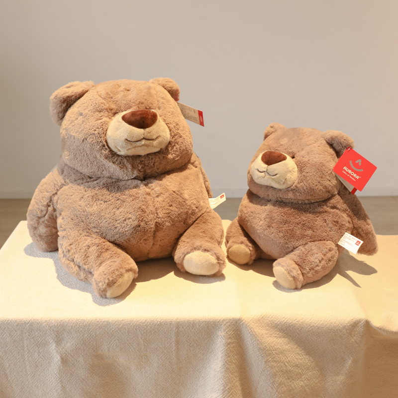 Cute Little Bear Paparazzi Brown Bear Fat Fat Panda Wool Suede Toy Children Appeasement Girl Doll Holding Pillow Doll Gift-Taobao