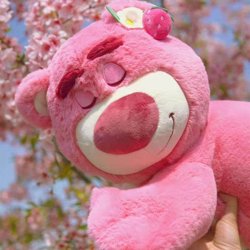 Strawberry Bear Paparazzi Cubs Wool Suede Toy Vini Children Sleeping With Pillow Net Red Groveling Groveling Doll Girl Gifts-Taobao