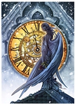 Original cross-stitch embroidery picture high CT self-matching drawing PDF format HAE clock bell goddess xsd