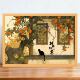 Persimmon Good Luck Cat Puzzle Series Children's Toy Adult Stress Relief Framed New Year Gift Living Room Decorative Painting
