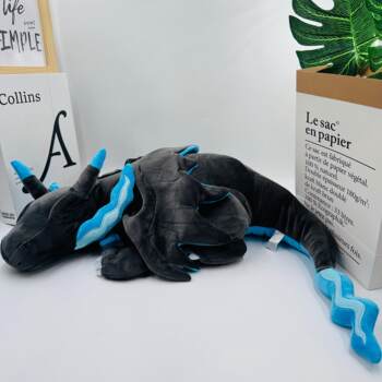 New 50cm Large Sleeping Plush Pillow, Blue Fire-Breathing Dragon Sofa Cushion, Plush Toy