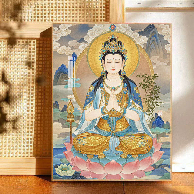 Lotus Heart Buddha Wooden Puzzle 1000 Pieces Guanyin Zen Buddha Statue Relieve Boredom High-End Feel 500 Pieces Flat 300 Adult Version