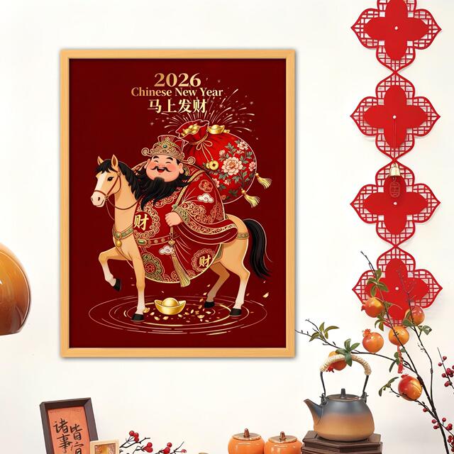 2026 Wealth Abundant and Prosperity Imminent New Year Decorations Chinese Style Educational Puzzle Gift 300/500/1000 Pieces
