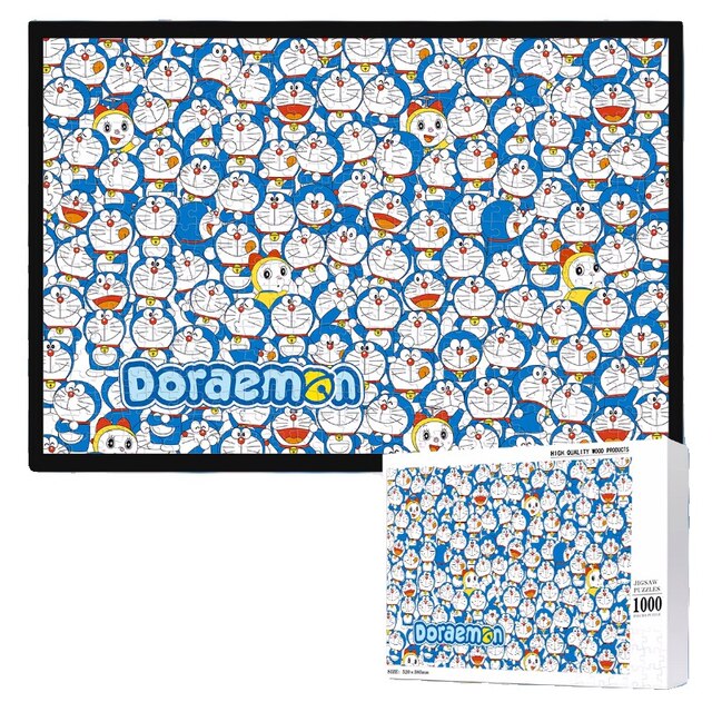 Doraemon 1000-Piece Wooden Puzzle for Adults, Educational, Stress-Relieving, Birthday Gift, Handmade, High Difficulty