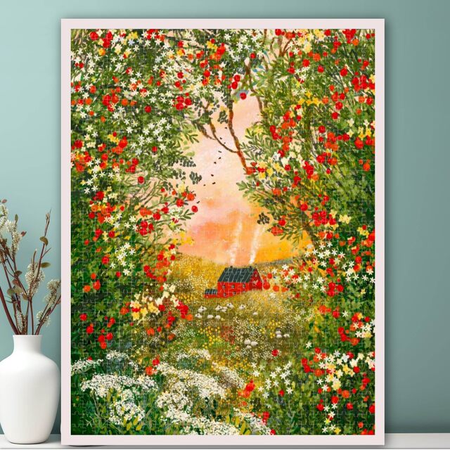 Four Seasons Series 1000-Piece Wooden Puzzle 500-Piece Adult Version High-Quality Forest Cabin Toy