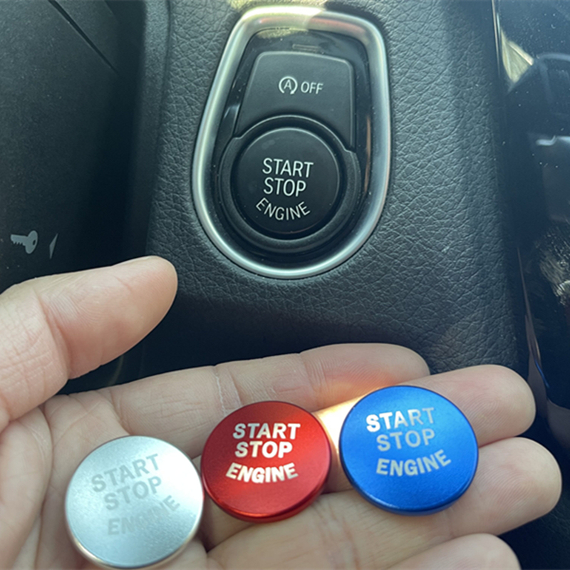 Suitable for 16-22 Bmw X1 Car Ignition Switch Button Decorative Sticker Modified Metal Protective Cover Sequin Sticker Suitable for 16-22 Bmw X1 Car Ignition Switch Button Decorative Sticker Modified Metal Protective Cover Sequin Sticker