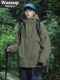 wassup三合一冲锋衣红色秋冬款风衣外套女防风防水情侣潮登山服男