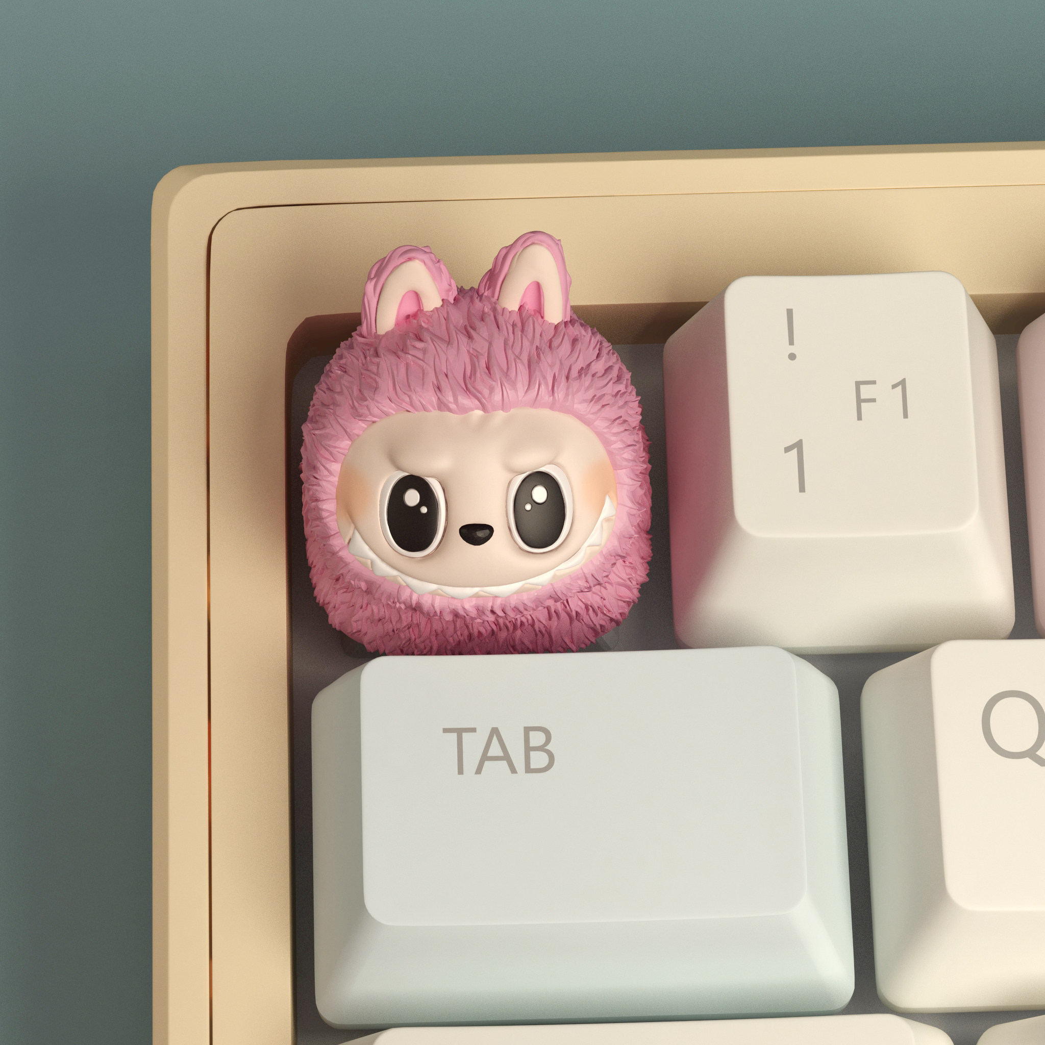 Labubu Keycap, Labubu Peripheral Keycap, Cute Bubble Mart Mechanical ...