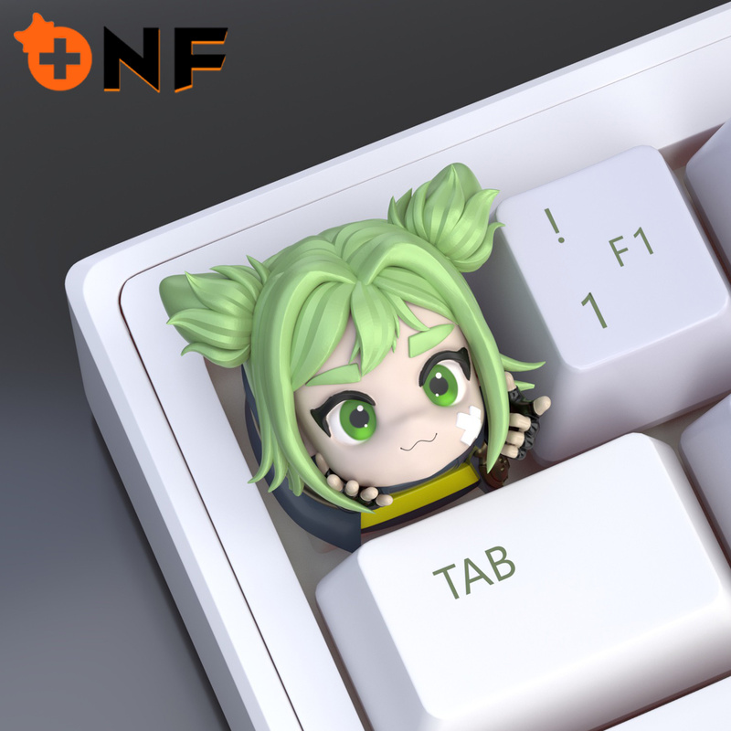 League of Legends Keycaps Ahri Customized Mechanical Keyboard Caps Zeri 3D Creative Keycaps Jinx Collection League of Legends Keycaps Ahri Customized Mechanical Keyboard Caps Zeri 3D Creative Keycaps Jinx Collection