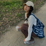 Классическая джинсовая вместительная и большая сумка на одно плечо, официальный продукт, Таиланд