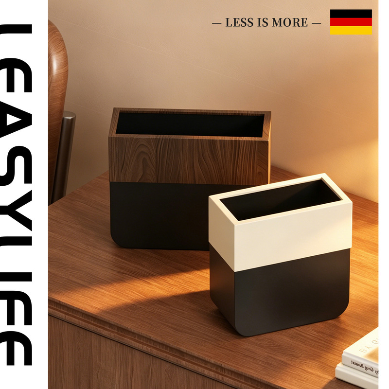 Desktop Trash Can for Home Use, Mini Small Narrow Style, Suitable for Living Room, Bedroom, Entryway, Light Luxury, High-End Office Storage Bin