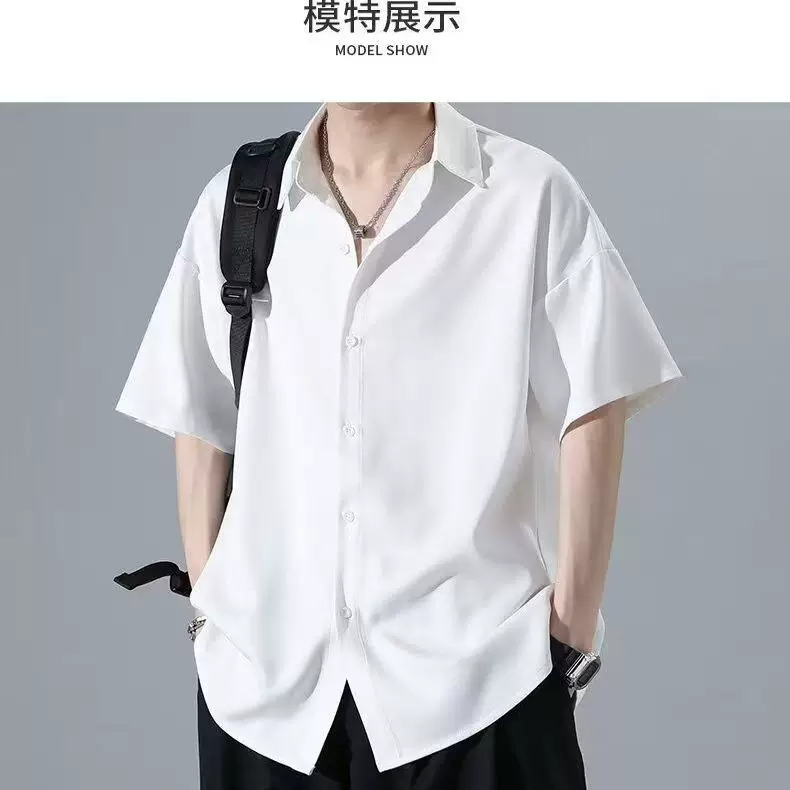 Summer silk thin shirt, oversize, size