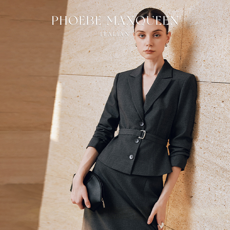 Italian Maxqueen Professional Skirt Suit for Women 2026 New Spring Waist-Cinching Commuter Two-Piece Set