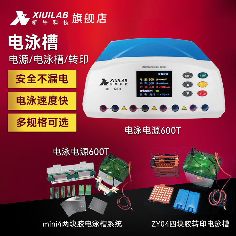 析牛科技垂直水平电泳槽转印槽蛋白槽实验室琼脂糖核酸凝胶电泳仪