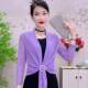 Lady's fashionable style ice silk mesh mesh cardigan swallowtail high-end design cardigan ປ້ອງກັນແສງແດດສໍາລັບແມ່ຍິງ
