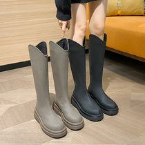 High boots female elastic strength is thin but knee boots plus fat knight boots large female boots 41 1 43