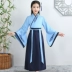 Trang phục trẻ em, Hanfu, đồng phục học sinh truyền thống của nữ sinh Trung Quốc, trang phục biểu diễn nam đệ tử cổ điển ba nhân vật, váy, trang phục biểu diễn phong cách Trung Quốc 