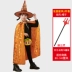 Halloween Áo Choàng Trẻ Em Bé Trai Và Bé Gái Trình Diễn Trang Phục Nhà Ảo Thuật Phù Thủy Áo Choàng Phù Hợp Với Mẫu Giáo Magic Cổ Tích Trang Phục 