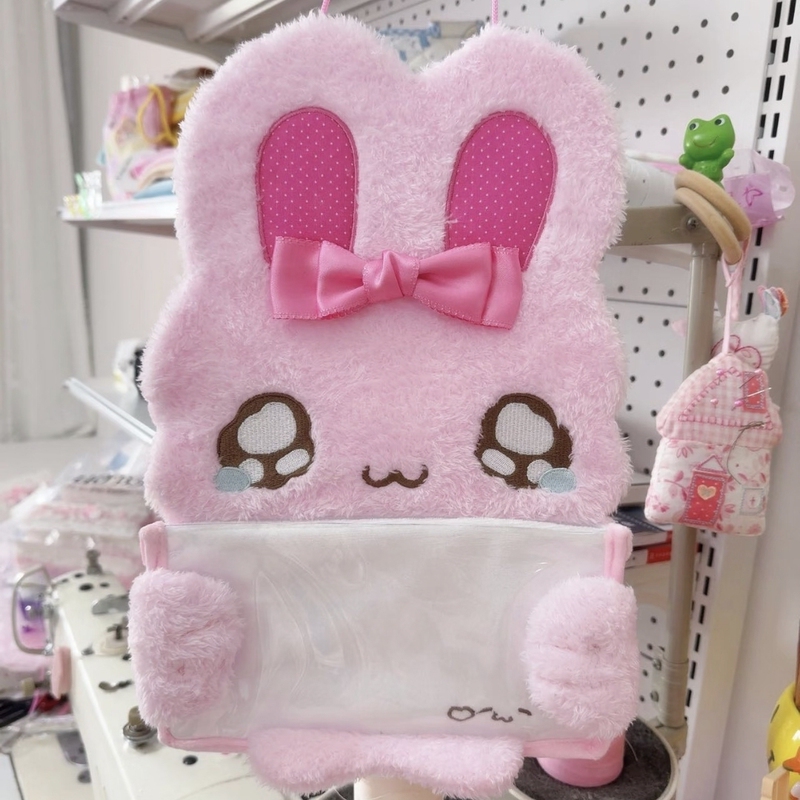 New Pink Bunny Wall-Mounted Storage Bag for Student Dormitory Accessories and Miscellaneous Items, Large Capacity Storage Bag, Door-Hanging Bag