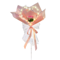 Valentines Day diy bouquet of roses material package creative light stick gift night market street sale Chinese Valentines Day Chinese New Year stall