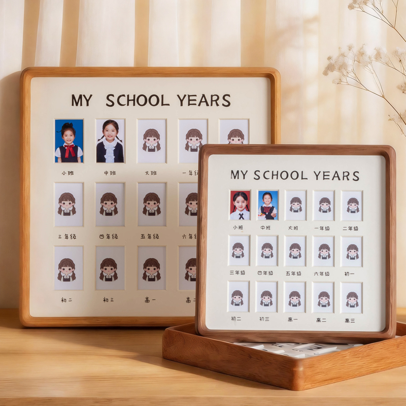 Children's Growth Commemorative Photo Frame Kindergarten Record Photo Frame Display Stand Campus Graduation 1.0inch Id Photo Album