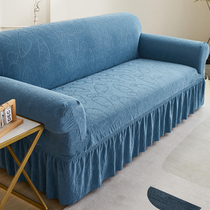 Light luxury style thickened skirt jacquard elastic all-inclusive sofa cover available in all seasons universal anti-dust anti-slip and anti-cat scratch cover