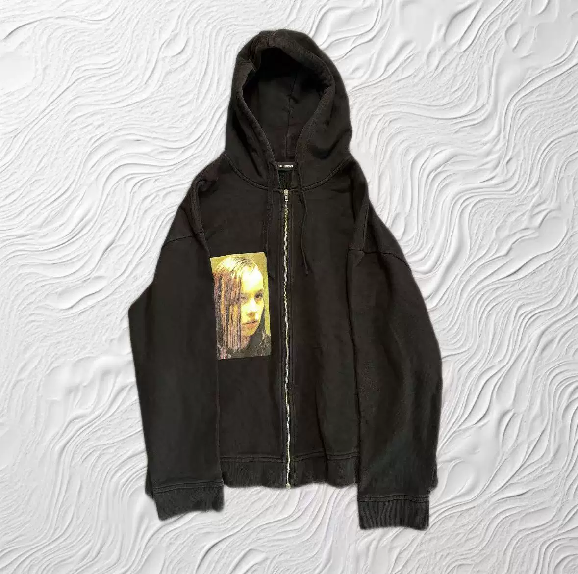 R.A.F. Симонc 18FW Christiane F Fall Street Christina Portrait Zip Hoodie Jacket