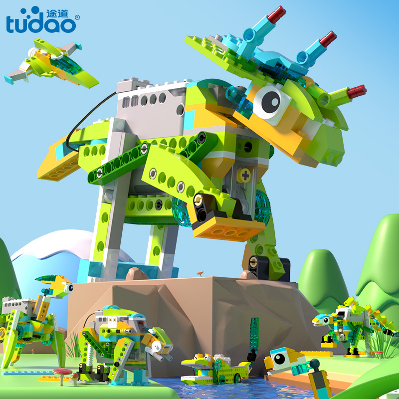 Tudao Robot Power World Science and Education Electric Programming Building Blocks Mechanical Puzzle Assembly Gift for Boys and Girls Children's Toy