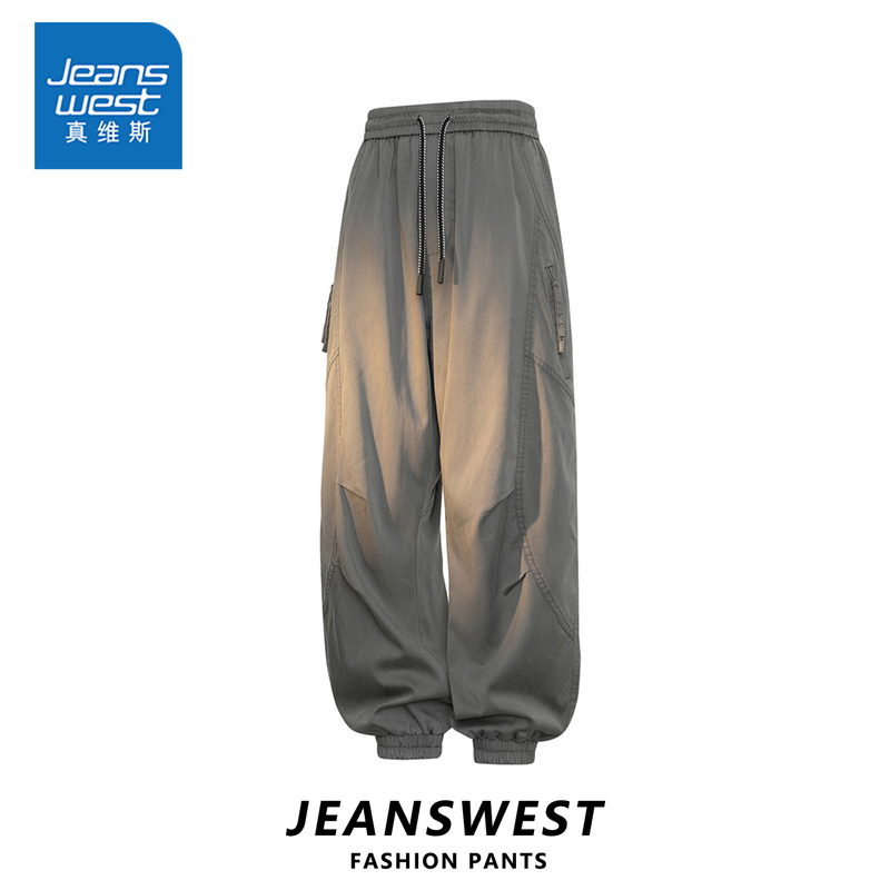 Jeanswest 2026 New Model Lyocell Tencel Workwear Jogger Pants Men's Summer Thin Ice Silk Casual Sports Pants
