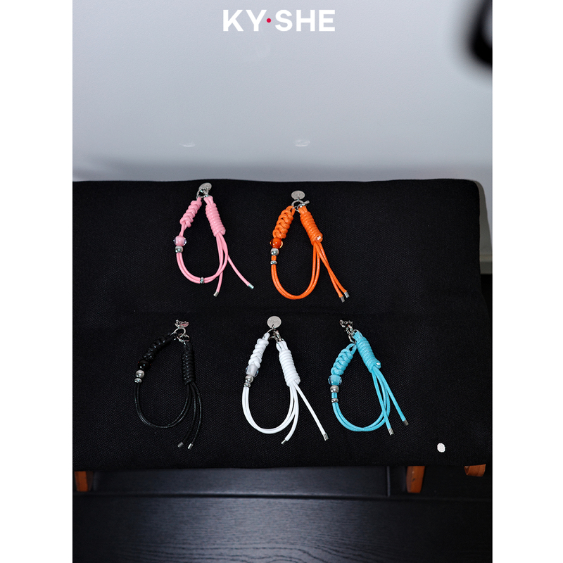 Kyshe New Colorful Woven Phone Lanyard, Simple and Unique ins Style Phone Case Wrist Strap, Short Versatile Hand Strap