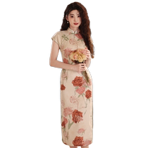 New Chinese style cheongsam summer style 2024 improved retro Republic of China style young girly high-end dress