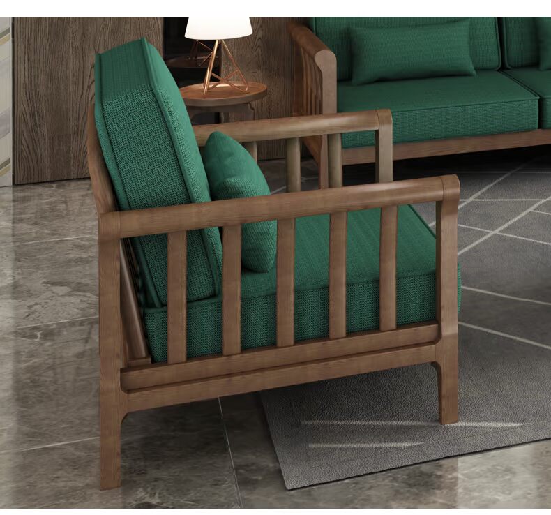 Mới Trung Quốc phong cách sofa gỗ rắn ba người Bắc Âu tất cả phòng khách gỗ rắn hiện đại tối giản vải góc sofa gỗ - Ghế sô pha ghế sofa cao cấp