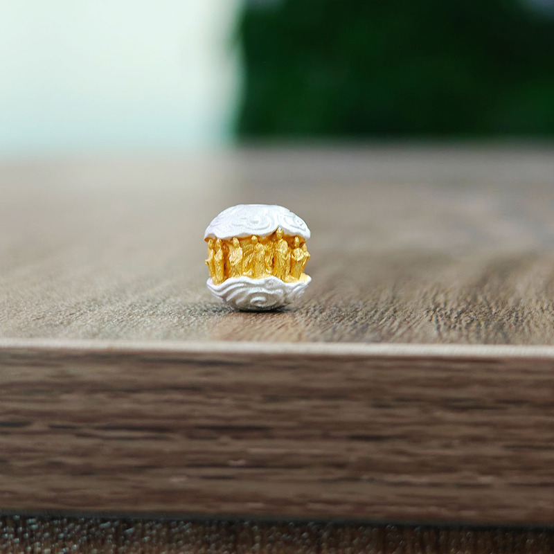 The Sky Opens to Welcome the Beads | Pure Silver Handmade Craft Spacer Beads and Top Beads | Ximibao Shop Original Authentic Products
