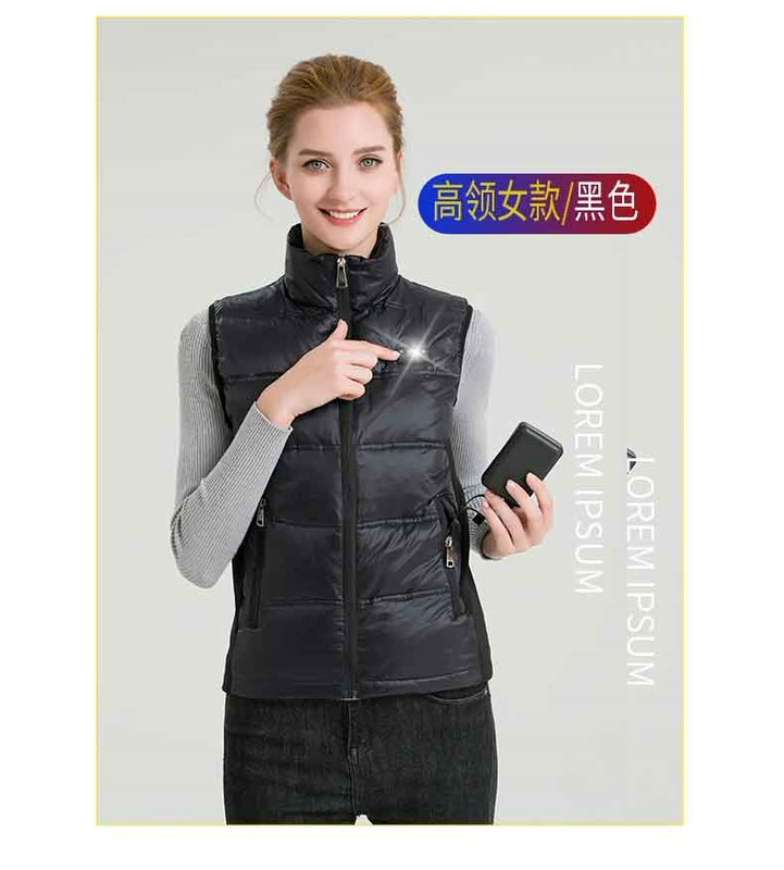 Áo sưởi điện, áo sưởi, điều khiển nhiệt độ thông minh, áo sạc ấm, áo khoác giữ nhiệt, áo vest, cổ đứng nam nữ áo sưởi ấm bằng pin