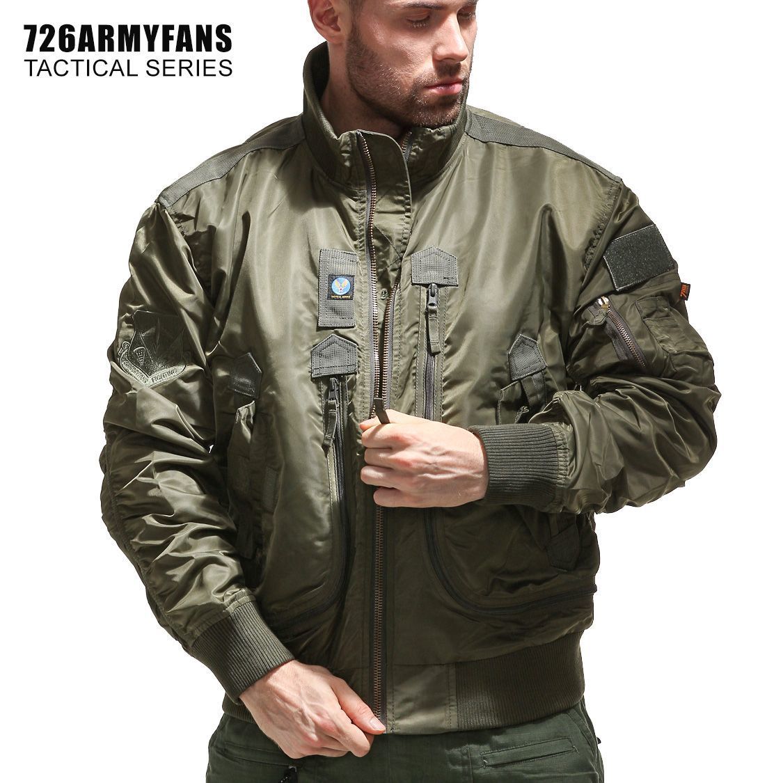 ma1 pilot jacket men's outdoor big code European and American style retro autumn winter thickened tide camouflak jacket jacket-Taobao