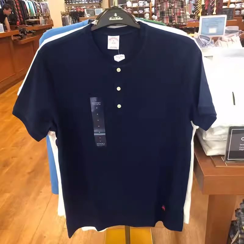 Покупка подлинной Brooks Brothers Brother Buck Brother и мужские летние футболки с короткими рукавами Hengli Leading T -shirts New Loose