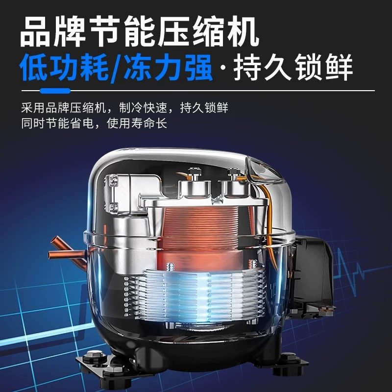 Commercial Refrigerated and Frozen Step Display Cabinet for Night Market Stalls, Skewers, Cold Dishes, Small Display Tricycle, Mobile Freezer