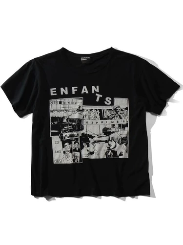 [Тот же стиль, что и у Лорен Ли Шэнцзюнь] Футболка с короткими рукавами и мультяшным принтом Erd Melancholic Rich второго поколения Car Hotel