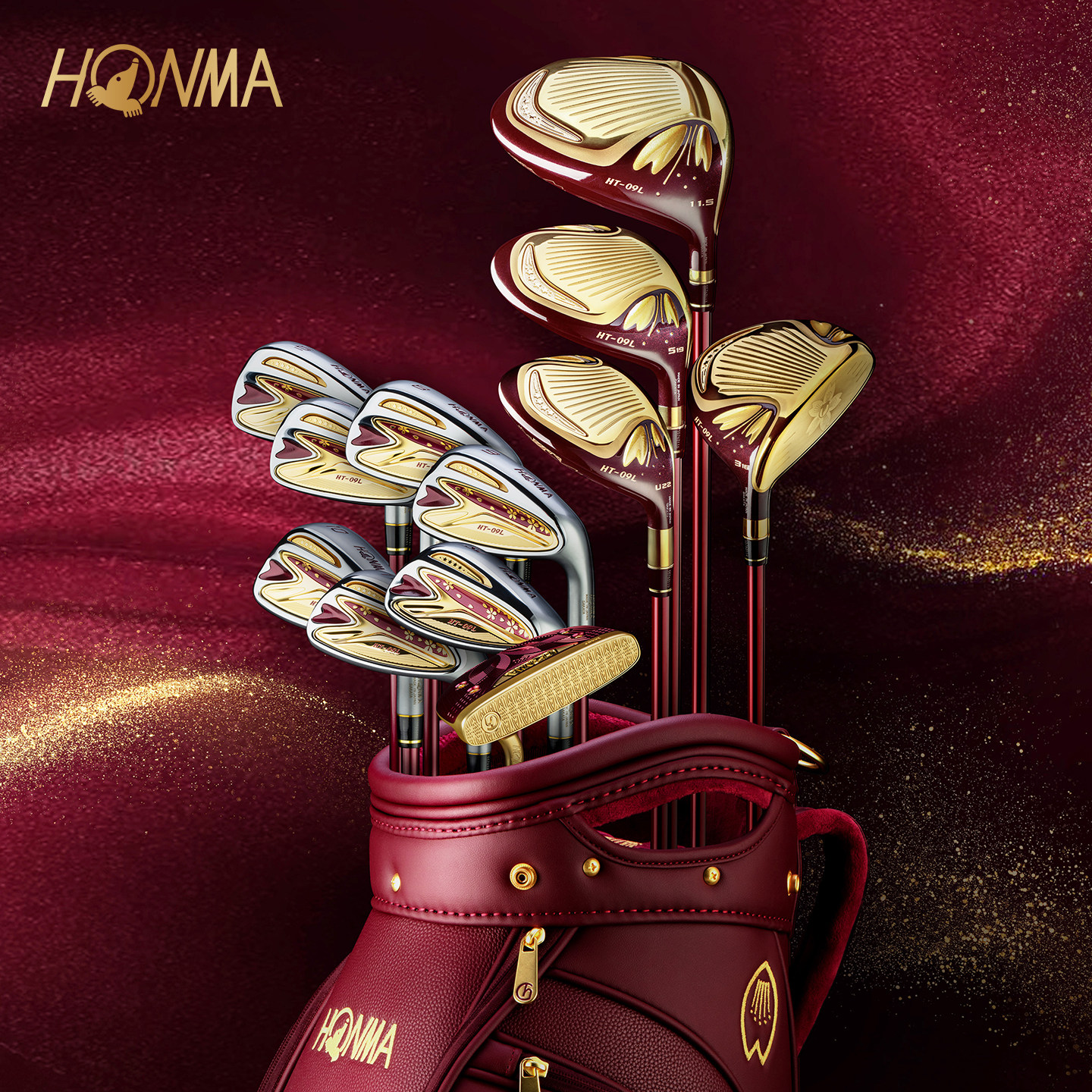 Honma Ht-09 ชุดไม้กอล์ฟสำหรับผู้หญิง ระดับสี่ดาว รุ่นใหม่ปี 2026 ไม้ฮิวด์ 4 ไม้เหล็ก 7 ไม้ น้ำหนักเบา ให้ความทนทานสูง