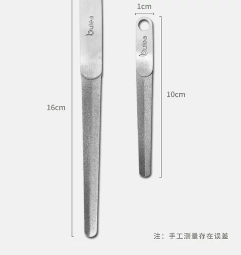 Матовый двусторонний набор маникюрных инструментов из нержавеющей стали для ногтей